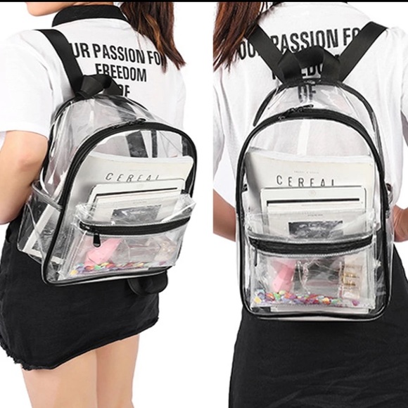 clear confetti backpack